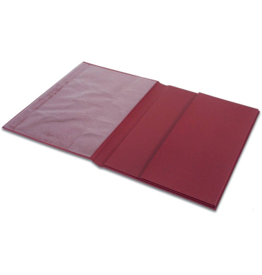 &Uuml;bergabemappe Kondolenz Serie 58-860472, A4 rubin, 2cm F&uuml;llh&ouml;he, Karton