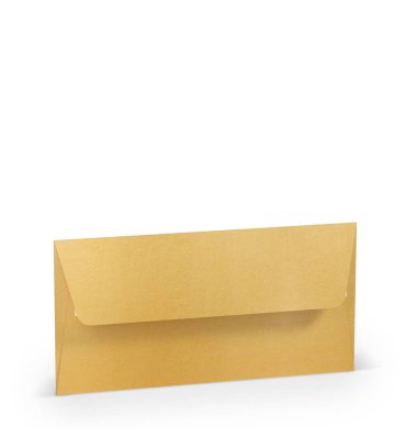 Briefumschlag 16409175, DIN lang, haftklebend, 100g, gold