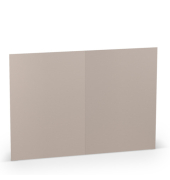 Briefkarten 1103072049 DIN B6  Hoch doppelt 220g planliegend taupe