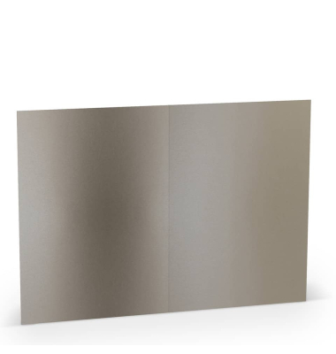 Briefkarten 164071411 220g planliegend taupe metallic