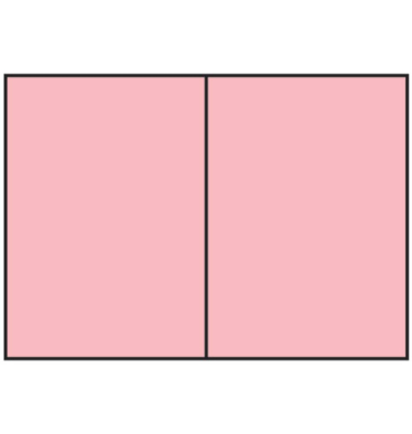 Briefkarten 1103072063 DIN B6  Hoch doppelt 220g planliegend rose