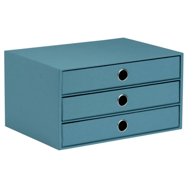 Rössler - S.O.H.O. 3er Schubladenbox A4 34 x 25 x 19 cm Denim