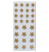 Weihnachtsetikett Glittersterne gold