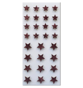 Weihnachtsetikett Glittersterne rot