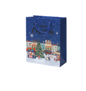 Geschenktasche 13668565000, Weihnachten, mit Tragekordel, Weihnachtsmarkt, 26cm x 32cm