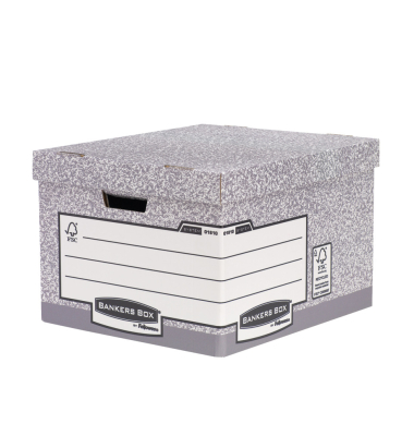 Archivbox System FW01810-FFEU, A4, grau, Wellpappe aus 100% recyceltem Karton