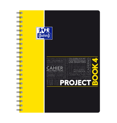 Projektbook A4+ 80Bl kar. sort