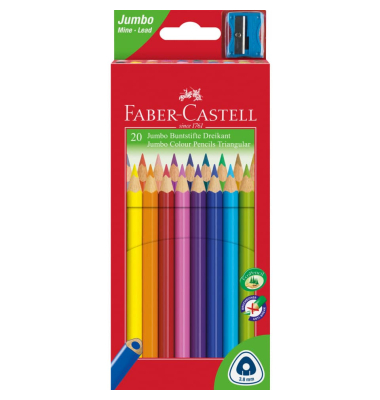 Farbstiftetui 20St dreikant Jumbo