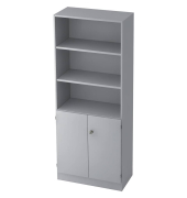 Fl&uuml;gelt&uuml;renschrank MONT.V6770/5/5/SG, abschlie&szlig;bar, 5 OH, grau, 80x200,4x42cm (BxHxT)