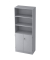 Fl&uuml;gelt&uuml;renschrank MONT.V6770/5/5/SG, abschlie&szlig;bar, 5 OH, grau, 80x200,4x42cm (BxHxT)