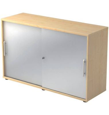 Schiebet&uuml;renschrank  ahornsilber