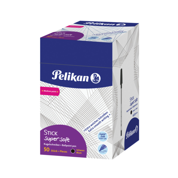 50 Stück Pelikan Kugelschreiber 400141594, schwarz, M  Pelikan
