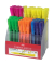 Textmarker 158109, Display (54 # im Aufsteller), farbig sortiert (Stifte)/transparent (Aufsteller), 1-4mm Keilspitze
