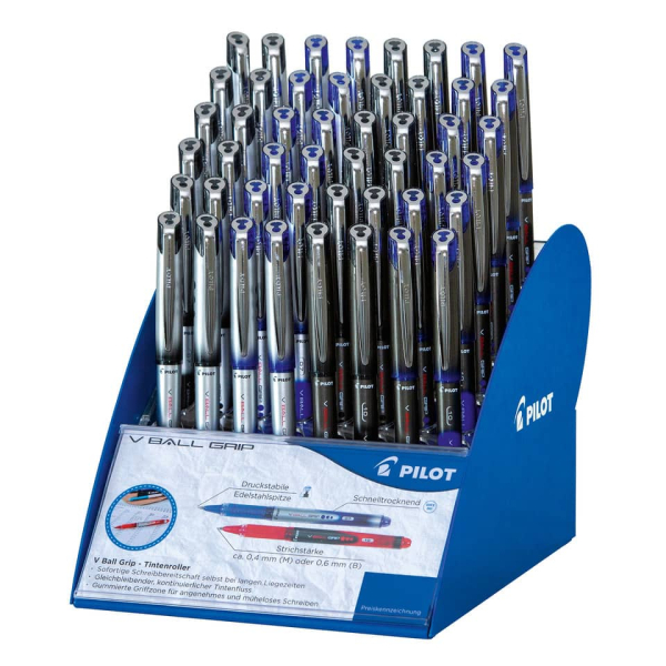 48 Stück Pilot Tintenroller V-Ball Grip 07+10 sortiert  Pilot