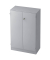 Fl&uuml;gelt&uuml;renschrank MONT.V6550/5/5/SG, abschlie&szlig;bar, 3 OH, grau, 80x127x42cm (BxHxT)