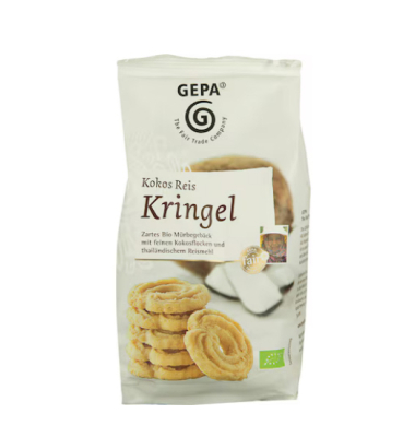 Bio Keks Kokos Reis Kringel, 125g