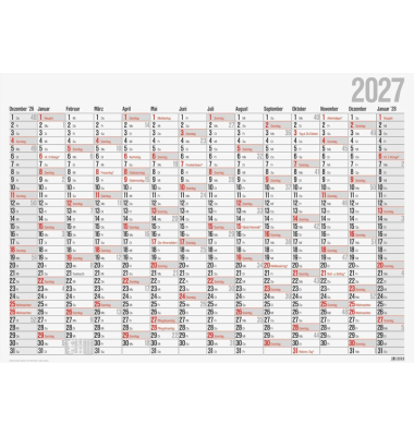 Wandkalender 70-33 660 007, 14 Monate / 1 Seite, 