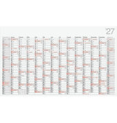 Wandkalender 70-33 670 007, Office 2, 14 Monate / 1 Seite, 114x68,5cm, 2027