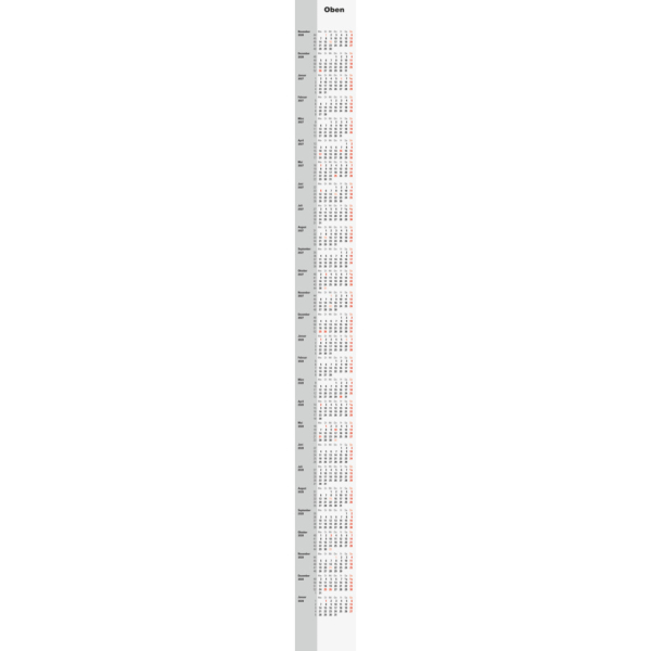 10 x Rido 2-Jahres-Ersatzkalendarium 94x1320mm 2027/2028