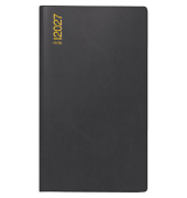 Taschenkalender 70-12 212 907, TM 17/Contacter, schwarz, 1 Woche / 2 Seiten, 15,3x8,7cm (A6 Querformat), 2027