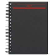 Buchkalender 70-21 822 907, Timing 1, Schwarz/Burgund, 1 Tag / 1 Seite, 14,8x21cm (A5), 2027