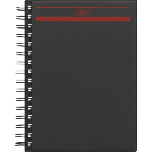 Rido Buchkalender 70-21 822 907, Timing 1, Schwarz/Burgund, 1 Tag / 1 Seite, 14,8x21cm (A5), 2027 4003273794733 Rido