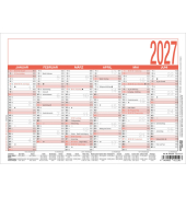 Tafelkalender 904-0000, 904, 6 Monate / 1 Seite, 21x14,8cm (BxH) (A5 quer), 2027