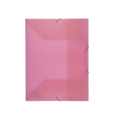 Eckspannmappe Elastomap PP K-58190657, A4 rosa Polypropylen (PP), f&uuml;r ca. 150 Blatt  (80 g/m&sup2;), mit 3 Einschlagklappen