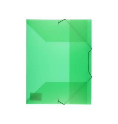 Eckspannmappe K-58190662 transparent gr&uuml;n