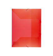 Eckspannmappe Elastomap PP K-58190664, A4 transparent rot Polypropylen (PP), f&uuml;r ca. 150 Blatt  (80 g/m&sup2;), mit 3 Einschlagklappe