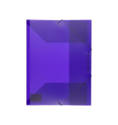 Eckspannmappe Elastomap PP K-58190666, A4 transparent lila Polypropylen (PP), f&uuml;r ca. 150 Blatt  (80 g/m&sup2;), mit 3 Einschlagklapp