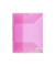 Eckspannmappe Elastomap PP K-58190667, A4 transparent rosa Polypropylen (PP), f&uuml;r ca. 150 Blatt  (80 g/m&sup2;), mit 3 Einschlagklapp