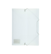 Eckspannmappe Elastomap PP K-58190675, A5 transparent farblos Polypropylen (PP), f&uuml;r ca. 150 Blatt  (80 g/m&sup2;), mit 3 Einschlagla