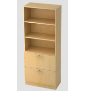 H&auml;ngeregistraturschrank V7300/3/3 V7, ahorn, 2 Schubladen, 2-bahnig