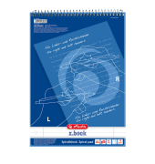 Notizblock 400138932, liniert mit Rand innen/au&szlig;en, A4, 70g, blau, 80 Blatt