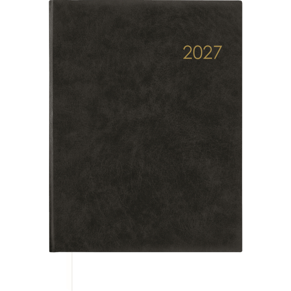 Zettler Buchkalender 728-0021, anthrazit, 1 Woche / 1 Seite, 21x26,5cm (BxH), 2027 4069095011069 Zettler