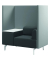 1806-4-1 Be Soft Einzelsitz+ Tisch 125x129x68cmSchwarzGrau