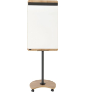 Flipchart Natural Mobil, NAT0616, 67x105cm (BxH), eiche/wei&szlig;, mit Rollen, mit 2 Seitenarmen