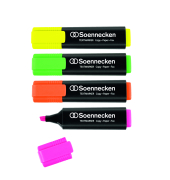 Textmarker 3373, Etui, farbig sortiert (gelb/gr&uuml;n/orange/pink), 2-5mm Keilspitze