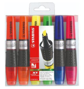 Textmarker STABILO LUMINATOR Etui, 71/6, Etui (6 #), farbig sortiert (gelb/gr&uuml;n/orange/pink/blau/rot), 2-5mm Keilspitze