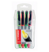 Textmarker-Set NAVIGATOR, 545/4, Etui, farbig sortiert (gelb/orange/gr&uuml;n/pink), 1-4mm Keilspitze