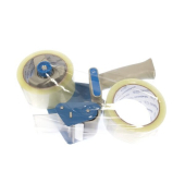 Packbandabroller RD-351147-SET, 48mm x 66m, grau/blau
