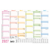 Tafelkalender 11363-5, 6 Monate / 1 Seite, 29,7x21cm (BxH) (A4 quer), 2027