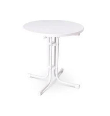 Stehtisch Limburg 110cm (H), &Oslash; 80cm (BxT), rund, wei&szlig; / wei&szlig;