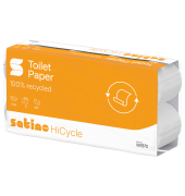 Toilettenpapier HiCycle 067870, 2-lagig, hochwei&szlig;, 250 Blatt/Rolle,