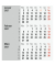 Tischkalender 70-38 000 907, 3 Monate / 1 Seite, 11x18,3cm (BxH), 2027