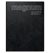 Buchkalender 7027042907, magnum, schwarz, 1 Woche / 2 Seiten, 18,3x24cm, 2027