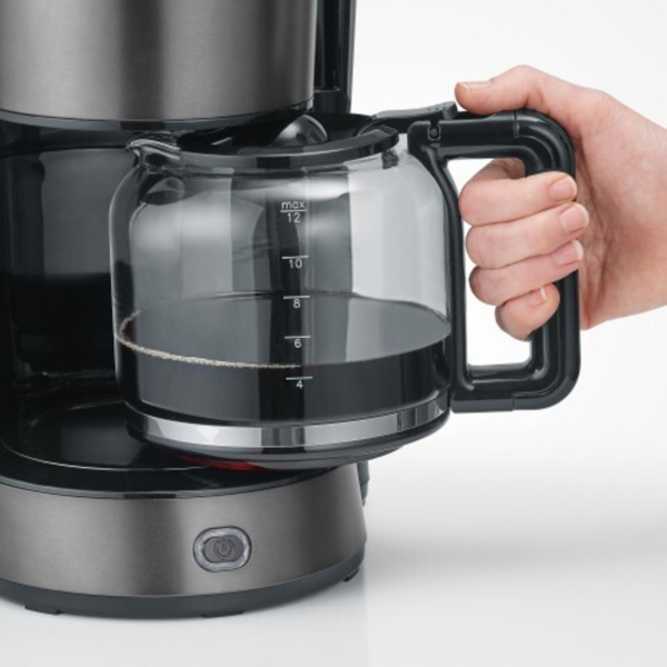 Severin Kaffeemaschine Type KA 9340, dark inox/schwarz/edelstahl, 1000 Watt 4008146047527 Severin