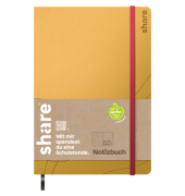 Notizbuch 4-0014005-2, gelb, A5, punktiert, 80g, 96 Blatt / 192 Seiten