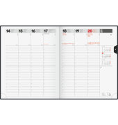 Buchkalender 1076160907, Manager Wt 7 - weektimer, schwarz, 1 Woche / 2 Seiten, 21x26cm (ca. A4), 2027
